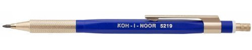 Koh-I-Noor Druckbleistift mit Spitzer und Clip (5219), Blau, 2,0 mm Koh-I-Noor