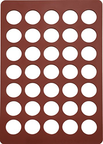 Sweet Artist Chocolate Stencil (Silicone Chablon Mat/Mould) - Circle Discs | Flexible SIlicone Chocolate Stencil Mat for Making Small Chocolate Circle Discs - Compatible With Chocolate Transfer Sheets
