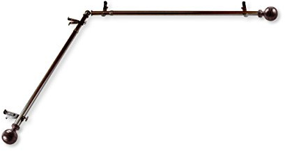 Rod Desyne Arman Eck-Vorhangstangen-Set, 71-122 cm, Kakao, 2 Stück