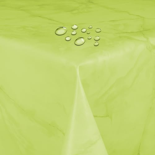Wachstuch Wachstischdecke Tischdecke Breite und Länge wählbar abwaschbare Gartentischdecke Lack Marmor Apfelgrün 110 x 110 cm Eckig