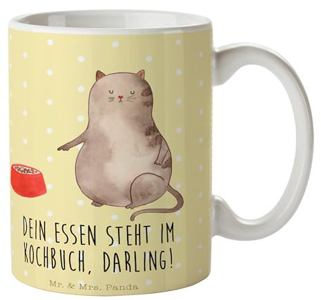 Mr. & Mrs. Panda Tasse Katze Fressen - Geschenk, Porzellantasse, Katzenaccessoires, Katzenmotive, Kaffeebecher, Kaffeetassen, Katzenprodukte,