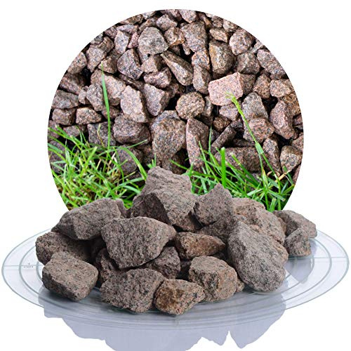 Schicker Mineral Granit Ziersplitt rot 16-32 mm 25 kg, Splitt, Garten | Ideal zur Gartengestaltung, Bordeaux roter Naturstein, robust, witterungsbeständig, Steingarten, Weg- und Terrassengestaltung