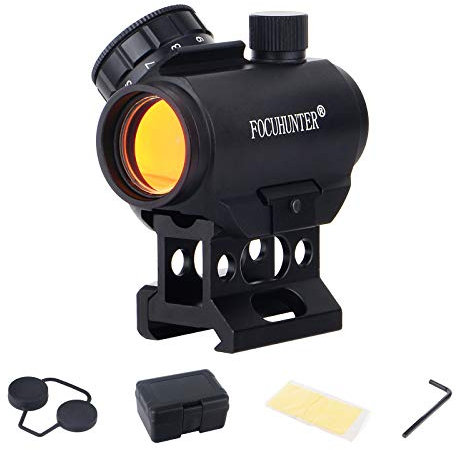 FOCUHUNTER Scope Red DOT Mirino1x24mm 2 MOA DOT Ottica per tiro tattico all'aperto Caccia Softair (with Picatinny Mount)