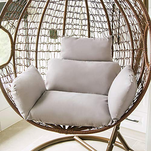 Ruby Lil Silla De Swing/Sillas Colgantes para Habitaciones, Patio Huevo Silla Pad, Silla De Hamaca/Silla De Mimbre Cojín, Swing Garden Silla Cojín,Gris