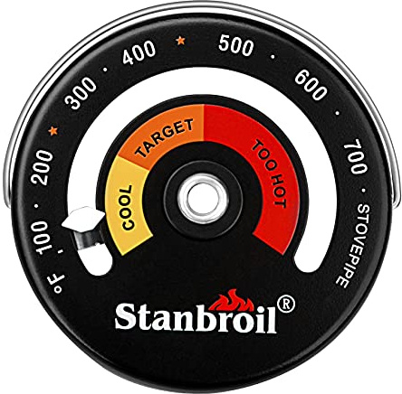 Stanbroil Magnetic Wood Stove Flue Pipe Thermometer