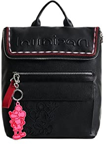 Desigual Damen Rucksack schwarz/pink/rot One Size