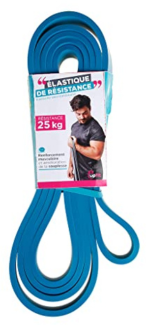 UPFIT - Bande élastique de résistance, Bande élastique Musculation - Résistance: 25kg - Conçu pour séances de Musculation, de Cross-Training ou préparation Physique - Longueur: 208cm,Largeur: 2,20cm