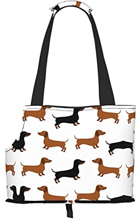 Dackel Weiner Haustier-Hundetragetasche, bedruckt, leicht, vielseitig einsetzbar, tragbar, weich, Tier, bequeme Taschen für kleine Haustiere