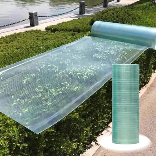 KOOEIN Gewächshausplatte Polycarbonat Kunststoff-Dachplatten,FRP Klar regenfeste Platte,Uv-Schutz Glasfaserpanele,wasserdichte Dachabdeckung,Verkleidungspaneele,Leicht zu Schneiden,W×L-1.2x2m