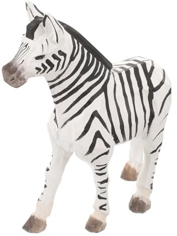 ORFOFE Statua Di Animale Decorativo Statua Di Scultura In Legno Statua Di Zebra In Legno Intagliata In Statua Di Animale In Statuetta Di Zebra In Miniatura
