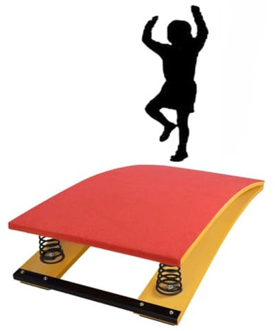 Junior Gymnastics Heavy Vault Springboard mit 2 Federn - Tragbares gebogenes Sportgerät für junge Sportler, ideal für Training und Wettbewerbe