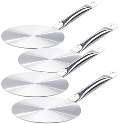 Rosenstein & Söhne Induktion Aufsatz: 4er-Set Universal-Adapterplatten für Induktions-Kochfelder, Ø 20 cm (Adapterplatte Induktionskochfeld, Platte für Induktionskochfeld)