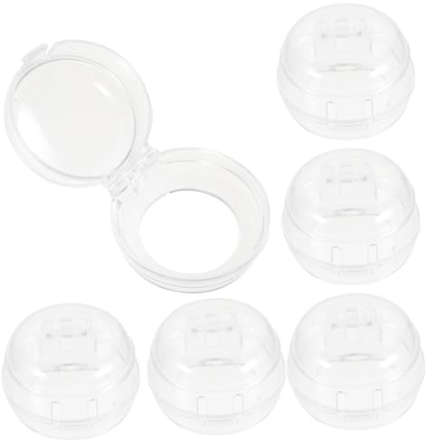 Kindersichere Knopfabdeckung für Runde Tasten, 6 Stück | Waschmaschine und Induktionskochfeld, Transparent aus Kunststoff, Einfache Montage