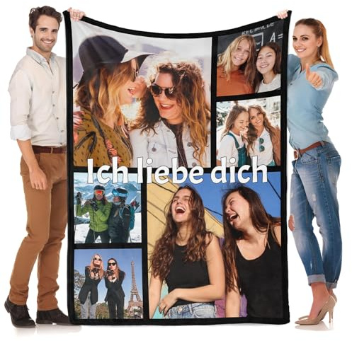 Kasofong Personalisierte Geschenke für Frauen, Personalisierte Decken, Personalisierte Decke mit Foto, Personalisierte Foto Decke, Personalisierte Kuscheldecke, Geburtstagsgeschenk für Frauen