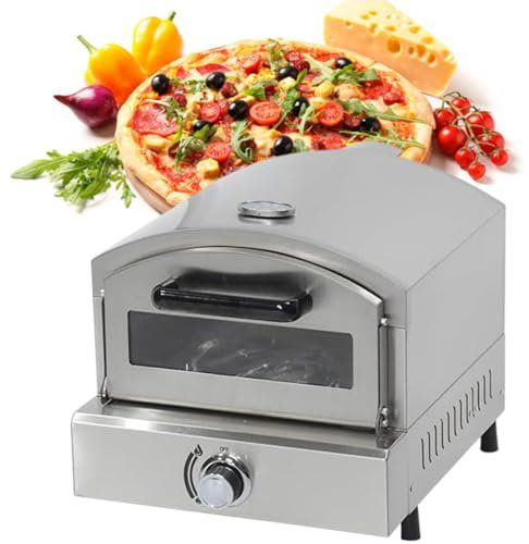 Forno Elettrico Per Pizza Da Interno, Forno Per Pizza Commerciale Da Banco Da 12 Pollici Con Griglia, Vassoio Raccogli Briciole, Maniglia E Piedini Per Casa E Ristorante,Gas
