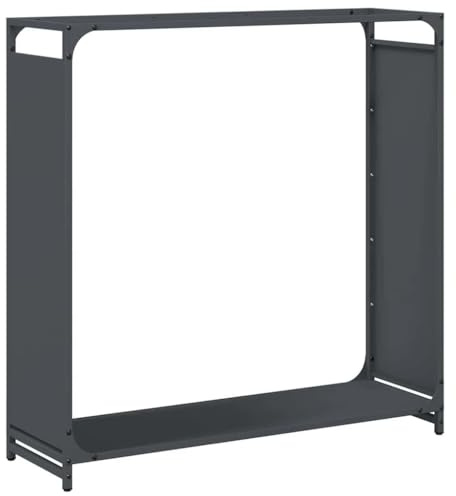 vidaXL Brennholzregal Anthrazit 90x28x90 cm Kaltgewalzter Stahl, Kaminholzregal, Kaminholzständer, Holzlager, Feuerholzregal, Kaminholzlager