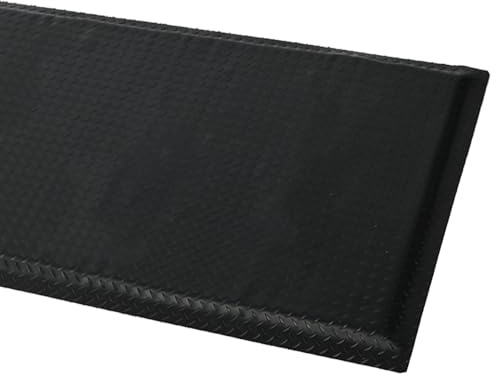 tonchean 3' x 7' Anti Fatigue Mats Industrial Extra Thick 15/16 Ergonomic Standing Floor Pad, Work Mats for Machinist Workshop Garage, Reducing Pressure - Black