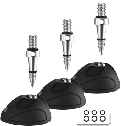 Steowsey Universal Tripod Feet Pad Non Slip Diameter Rubber Pad Non Slip Tripod Monopod Pad Replacement Tripod Monopod Leg Pad Replacement with 3/8 Screw for Greater Stability