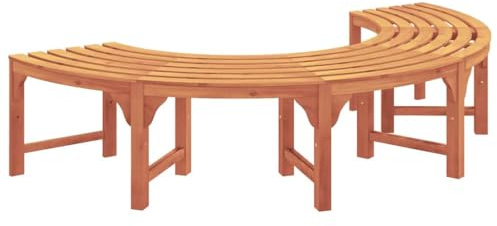 vidaXL Baumbank 4 -Seater 210 x 80 x 45 cm Massives Eukalyptus Holz | Aus massivem Akazienholz gefertigt, Traditionelle Halbkreisform ideal für Garten-Ecken,