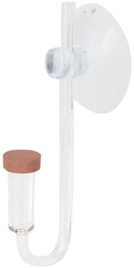 Transparenter CO2 -Diffusor -Nanometer -keramischer Omizer -Blasschalter für Aquarienpflanzen, guter Ausatemeffekt, Mini-Rückschlagventil, Stabile Struktur, einfacher Rückfluss