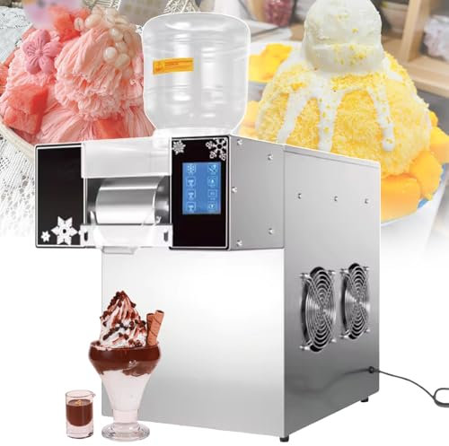 pealiritansemen Machine À Glace Pilée Électrique Tactile, Machine À Glace Pilée Professionnelle (Fine/Moyenne/Grosse), Récipient À Ingrédients De 2,5 L, pour Smoothies, Cafés Et Desserts Maison