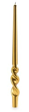 Cereria Di Giorgio - 2 Candele Voluta laccate - Ø 2.2 cm h. 30 cm - Oro