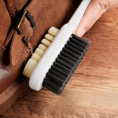 Suede & Nubuck Cleaning Brush | 2-in-1 Dry Eraser & Soft Bristle Brush For Shoes, Boots & Bags | Gentle Stain Removal & Material Revitalization Tool