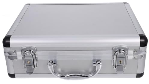 COHEALI Boîte de Rangement Outils Maison Aluminium avec Code Mallette Portable Résistante et Coffret Compartiments pour Stockage Sécurisé des Outils Argentée