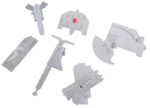 Set completo di 6 calibri di ispezione per saldatura in acciaio, semplici da usare per una valutazione accurata combinazione strumento di misurazione