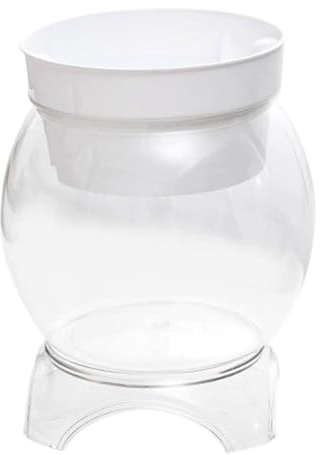 Aquarium aquaponique, Bocal à Poissons Transparent en Plastique avec Support et jardinière, Aquarium sain de 3, 8 litres pour Plantes d', Petit aquaponique, hydroponique