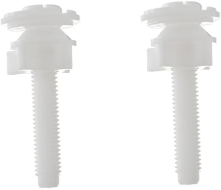 Zerodeko Kit de Vis pour Lunette Wc en Plastique, Fixation Abattant Toilette Rondelles 2, Lot de 2 Pièces, Pièces de Réparation Adaptées aux Sièges de Toilettes Standards, Usage Quotidien