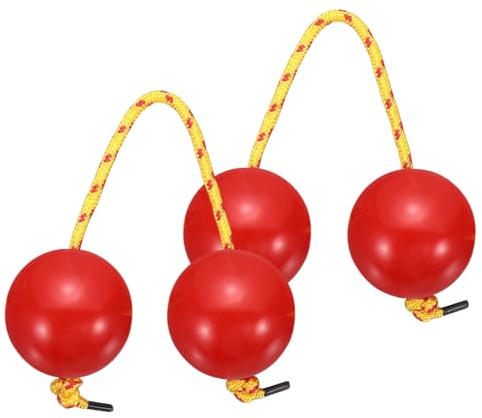 QUARKZMAN 2Pcs Aslatua Shaker Strumento Tradizionale Africano Rosso | Kashaka Shaker Percussione A Mano Con Palline Ritmiche Asalato, Per Adulti Principianti Feste E Spettacoli