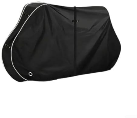 zeroupshop Copribici impermeabile in tessuto Oxford, protezione UV, per 1-3 biciclette, E-bike, mountain bike, bici da corsa, con coulisse e fibbie, nero, 190 x 89 x 119 cm