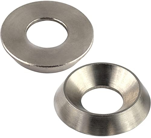 OPIOL QUALITY® Rosette gedreht M3 aus Edelstahl V1A A1 (50 Stück) für Senkkopfschrauben Rosetten Zierscheiben Scheiben Unterlegscheiben aus Vollmaterial