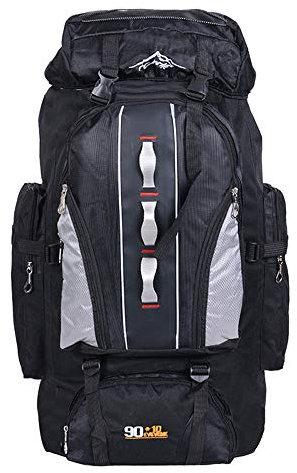 100L Ultra Lightweight Backpack Foldable Hiking Daypack, Morbuy Water Resistant Rucksack Travel Day Bag for Men Women Outdoor Camping Mountaineering Walking Cycling Climbing (100L,black)