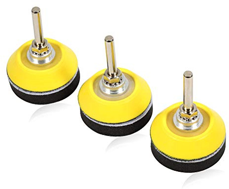 SPEEDWOX Hook and Loop Sanding Discs Pad Kit 3 Packs 2 Inch with 1/4 Inch Shank Drill Attachment Backing Pads and Soft Foam Layer Buffing Pad