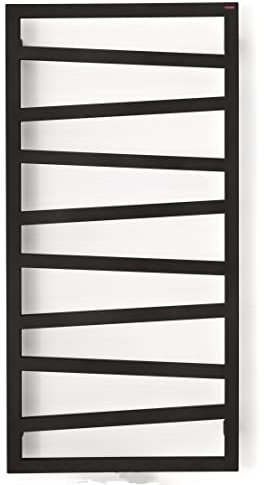 anapont elektrischer Premium Badheizkörper ZigZag - weiß - Timer-Funktion - Handtuchheizkörper - Badheizung elektrisch - Handtuchheizung - Made in Germany (1545h x 500b, schwarz (RAL9005matt))