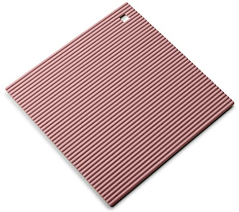 Zeal Silicone Trivet Mat Kitchen Worktop Protector for Hot Pots and Pans (22 x 22cm) – Heat Resistant Mat, Non Slip Square Trivet, Rose Pink