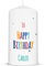 GRAVURZEILE Bedruckte Kleine Kerze - Geburtstagskerze Happy Birthday - Personalisiert mit Name & Alter - brilliant bedruckte Kerze - Geschenk für Mädchen & Jungen zum Kinder Geburtstag