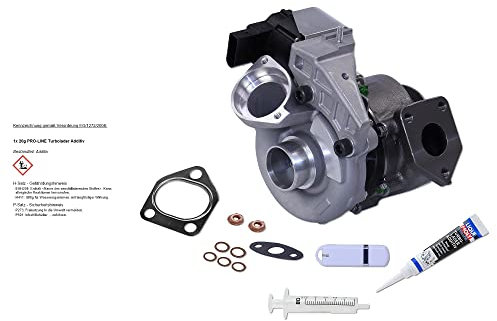 BESTPRICE 1x Turbolader, 1x 20g Turbolader Additiv, inkl. Montagesatz, Kompatibel mit BMW 1 (E87), 3 (E90), 3 Touring (E91)
