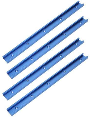 YWBL-WH 4er Set 800mm Aluminium T-Profil Schiene mit T-Nut Führungsschiene für Holzarbeit Holzwerkstatt Zubehör