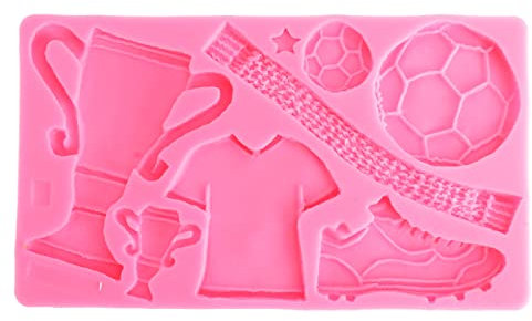 UPQRSG Fußball Thema Silikonform, DIY Backform, Kleidung, Schuhe, Kuchen, Schokoladenform, Pralinenformen für Kuchen, Dekoration, Zuckerhandwerk, Polymerton