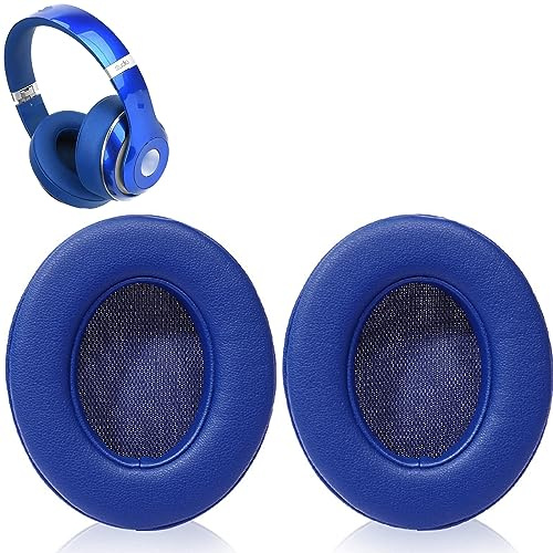 Studio 2 Ohrpolster Kissen Ersatz Ohrpolster für Beats Studio 2 & Studio 3 Wired & Wireless Kopfhörer, Ohrpolster Memory Foam Ohrpolster mit weichem Proteinleder Blau