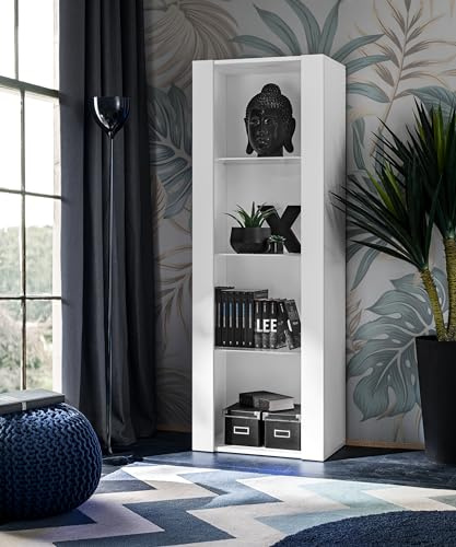 Komodee Vitrine Tivoli Weiß/Weiß 55x159x35 cm