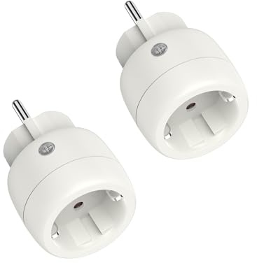 Smart WLAN Steckdose mit Sprachsteuerung Timer, Smart Home WiFi Steckdose funktioniert mit Alexa, Google Home, Nur 2.4GHz WiFi, 16A/3680W, 2er Pack