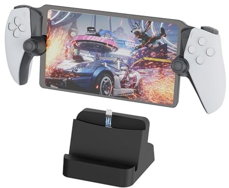 Game Console Charger Station For PlayStation Portal,Gaming Handheld Charging Dock Base Replacement For PS5 Portal,Type-C Connector Game Accessories (Black)