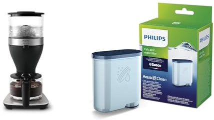 Philips Filterkaffeemaschine – 1.25-Liter-Fassungsvermögen & Philips AquaClean Kalk- und Wasserfilter für Espressomaschine, Kein Entkalken bis 5000 Tassen, Doppelpack