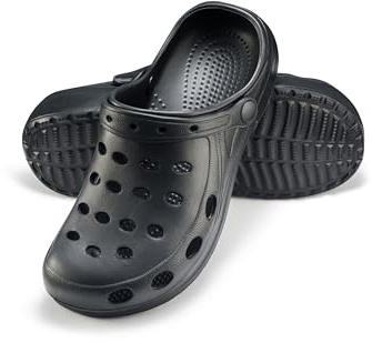 ESTRO Ciabatte da Giardino Uomo - Sabot Uomo Unisex Ciabatte Gomma Sabot Donna Pantofole Donna Estive A02 (42, Nero)