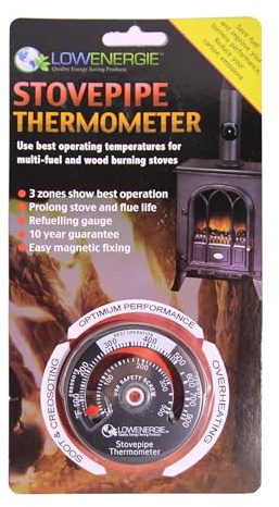 Lowenergie Stove Flue Pipe Thermometer Temperature Gauge Log Burner… (2)