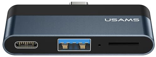 P4Y Mini HUB USB 3.0/USB-C/Micro SD Transferencia de datos de hasta 450 MB/s Carga rápida de 60 W Materiales: ABS y aluminio con mecanismos integrados para proteger los dispositivos conectados Gris US
